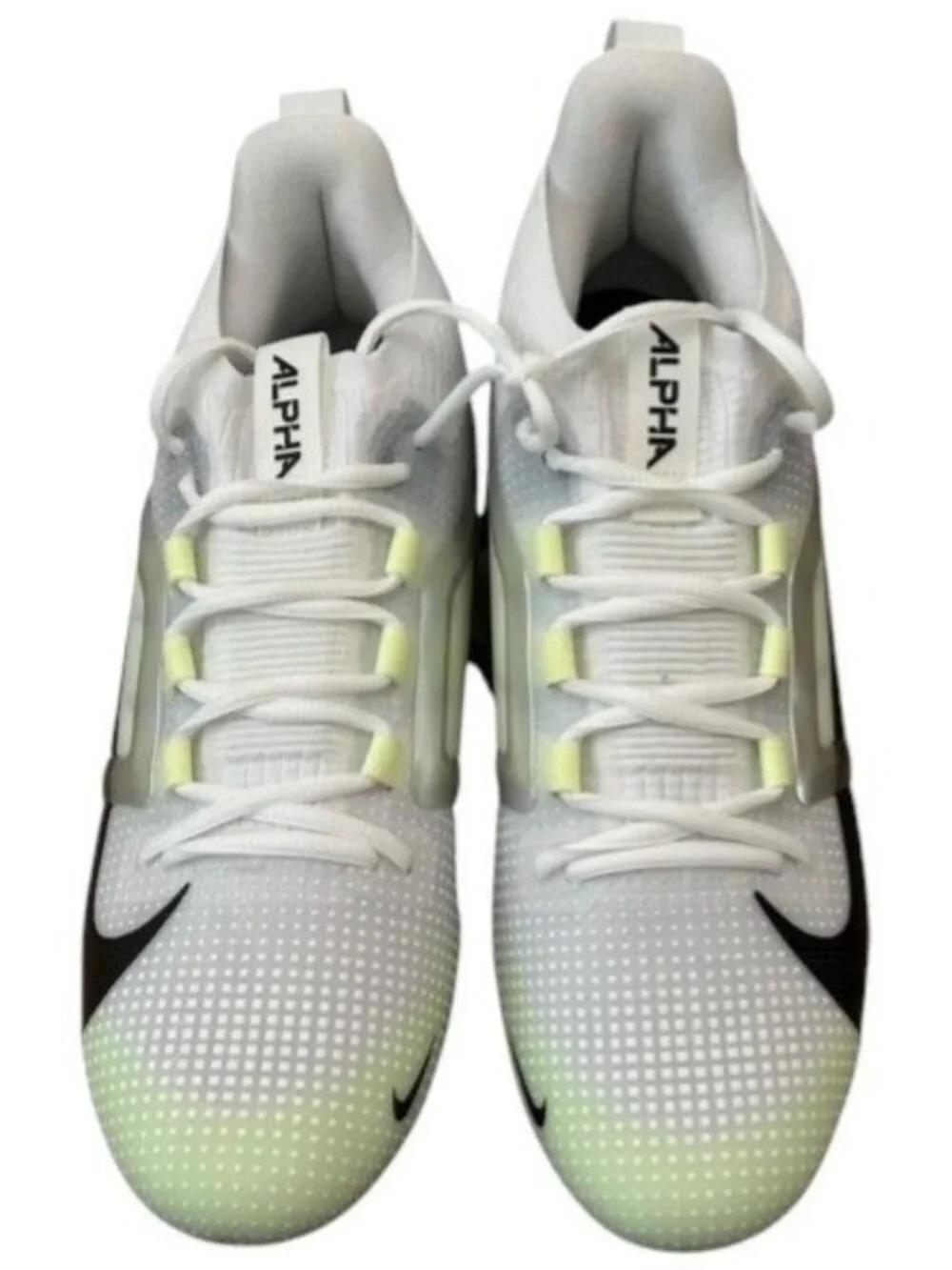 Nike Alpha Menace 4 Elite Football Cleat White/Black FD7036-100 Men's 8.5 NEW